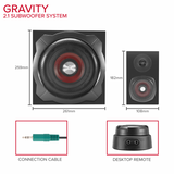 SpeedLink GRAVITY 2.1 Subwoofer System, black