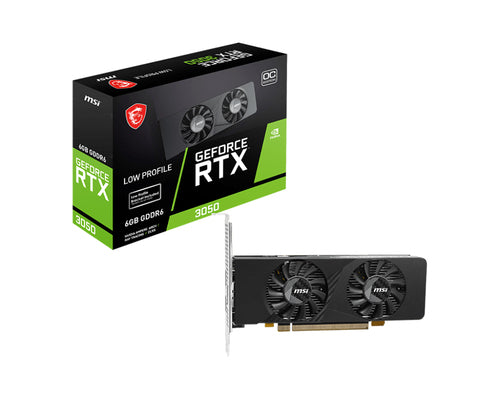 MSI GeForce RTX 3050 LP E 6G OC – emballage