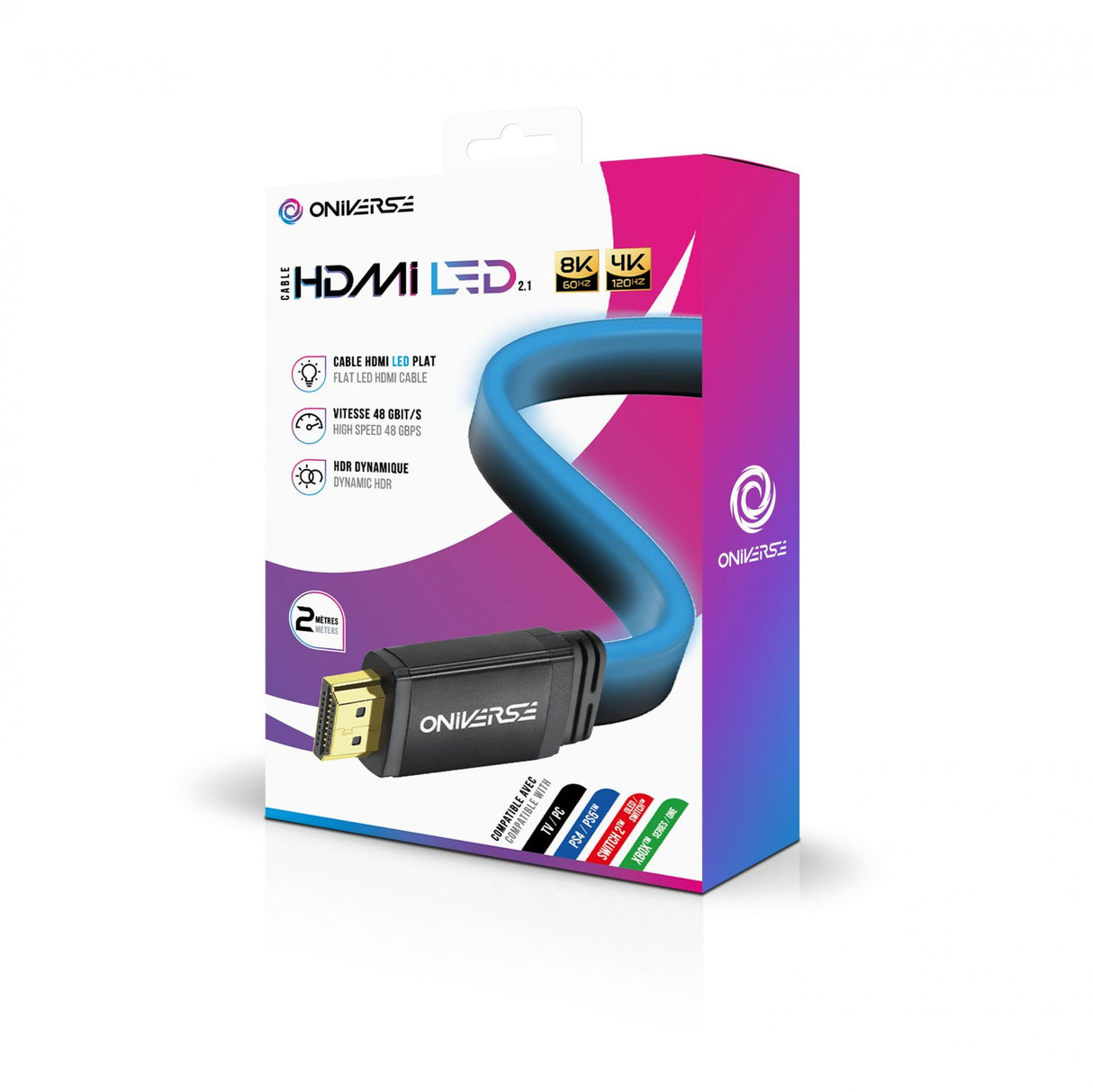 Oniverse - Hdmi Led Cable 8K - Blue ONIVERSE