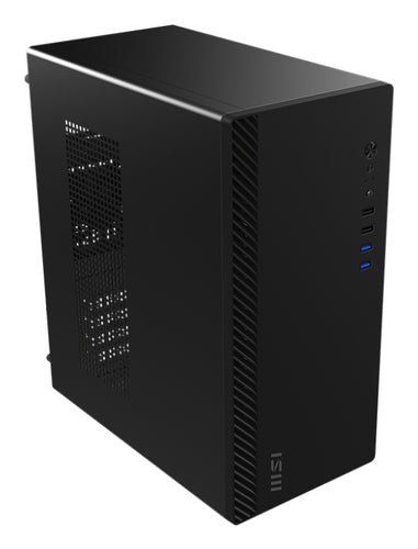 MSI PRO SHIELD M100P – sort PC-kabinet – åbent kabinet med indvendig opbygning