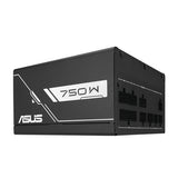 ASUS PRIME-750G – sidepanel og kabelstik set skråt