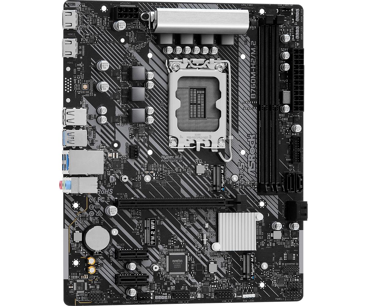 ASRock B760M-H2/M.2 Micro-ATX LGA1700 sokkel Intel B760 ASRock