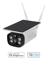 Omajin by Netatmo Solarbetriebene Überwachungskamera - Akku - Alarmsirene - weiß NetAtmo