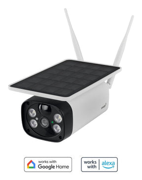 Omajin by Netatmo Solarbetriebene Überwachungskamera - Akku - Alarmsirene - weiß NetAtmo