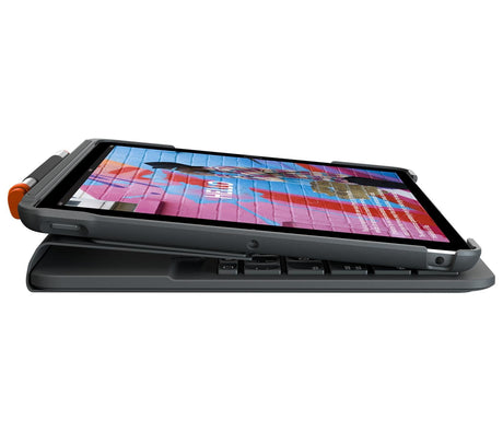 Logitech - Slim Folio for iPad 7-8-9th Graphite Nordic