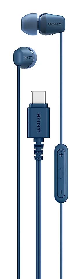 Sony IER-EX15C – øretelefoner med USB-C – blå – produktbillede