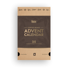The Brew Company kaffejulekalender 2026 – 25 × 50 g hele bønner – kalenderens lukkede emballage