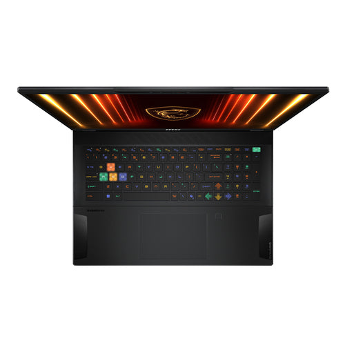 MSI Stealth 18 HX AI A2XWHG-015FR – tastatur og touchpad set ovenfra