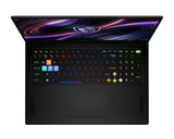 MSI Raider 18 HX A2WH-1088DE – tastatur og skærm set ovenfra