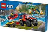 LEGO 60412 City fire off-road vehicle with rescue boat, construction toy LEGO