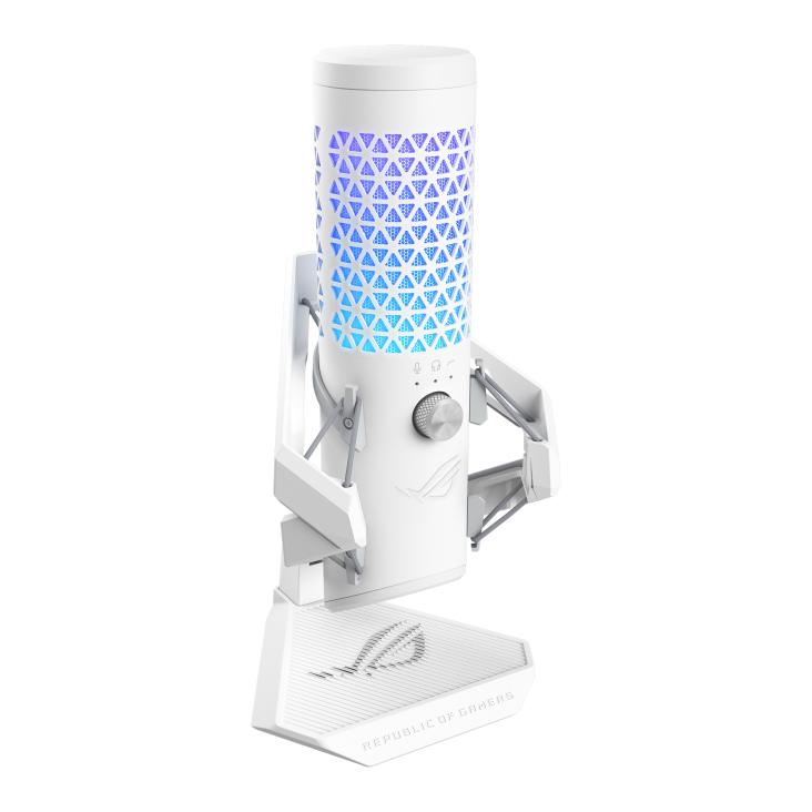 ASUS ROG CARNYX Professional Cardioid Condenser USB Gaming Microphone with RGB - Moonlight White ASUS