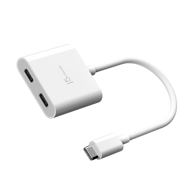 J5 USB-C TO DUAL USB-C WITH VIDEO OR POWER DELIVERY J5