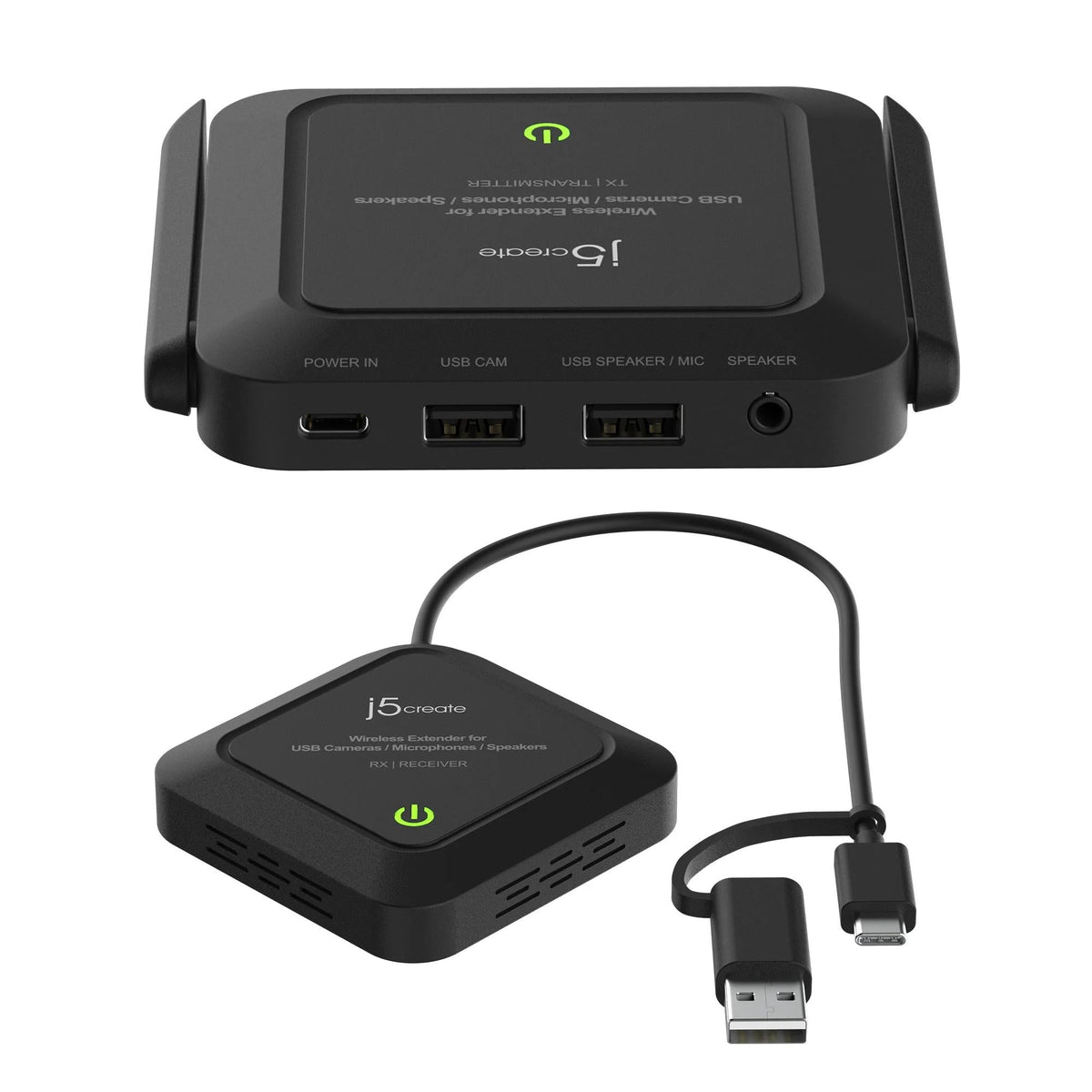 J5 WIRELESS EXTENDER FOR USB CAMERAS, MICROPHONES & SPEAKERS J5