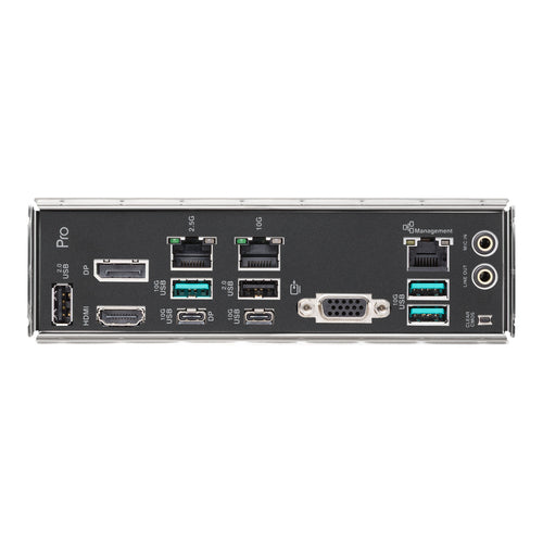 ASUS Pro WS B850M-ACE SE – bagpanel og I/O-skjold