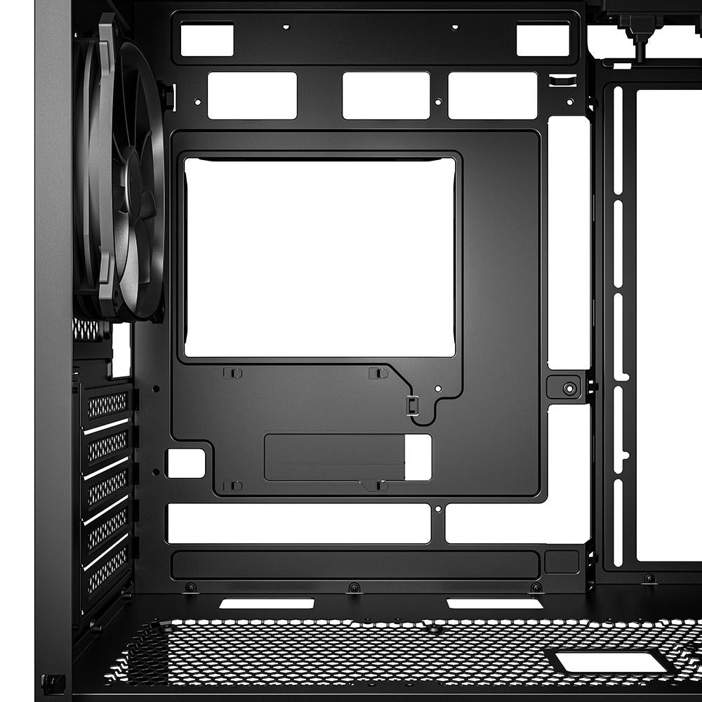 Sharkoon MK4 RGB Strip Black Mesh Front ARGB Strip 2x 120mm Fans USB-C BTF Micro-ATX Gaming PC Case Sharkoon