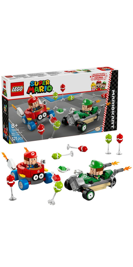 LEGO 72034 Super Mario - Mario Kart: Baby Mario vs. Baby Luigi LEGO