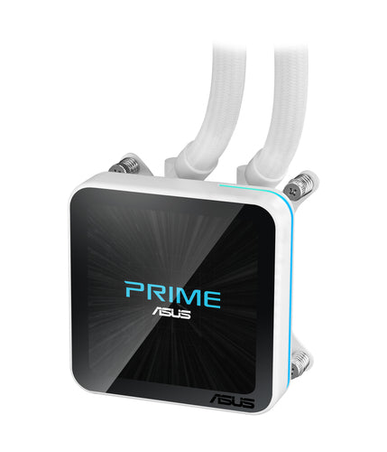 ASUS PRIME SLC II 360 ARGB LCD WHT – nærbillede af produktets detaljer (vinkel 5)