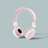 Foldbar on-ear BT headset, 3,5 mm, lyserød streetz