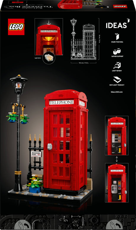 LEGO 21347 Ideas Red London Telephone Box, construction toy LEGO