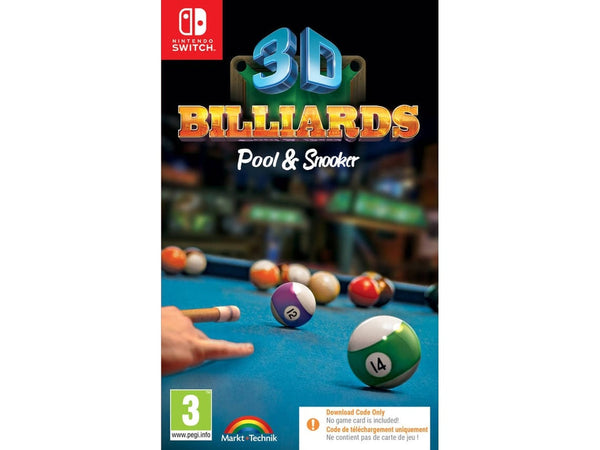 3D Billiards: Pool & Snooker – Code in a Box – Nintendo Switch