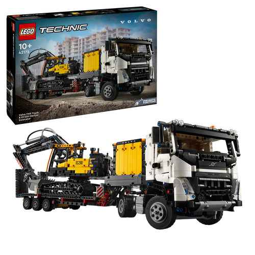 LEGO Technic 42175 Volvo FMX og EC230 – modeller og emballage