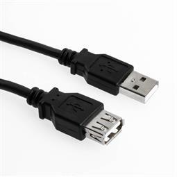 Sort Sharkoon USB-A forlængerkabel med han- og hunstik