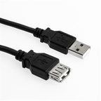 Sort Sharkoon USB-A forlængerkabel med han- og hunstik