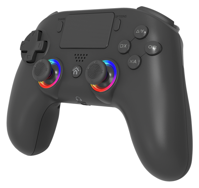 Subsonic – sort trådløs LED-controller til PS4 og PC – forside