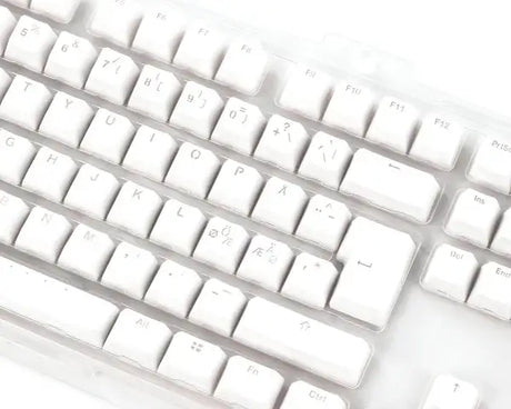 Ducky White - 115 Keycap set - Seamless Double-shot PBT - Nordic Layout Ducky