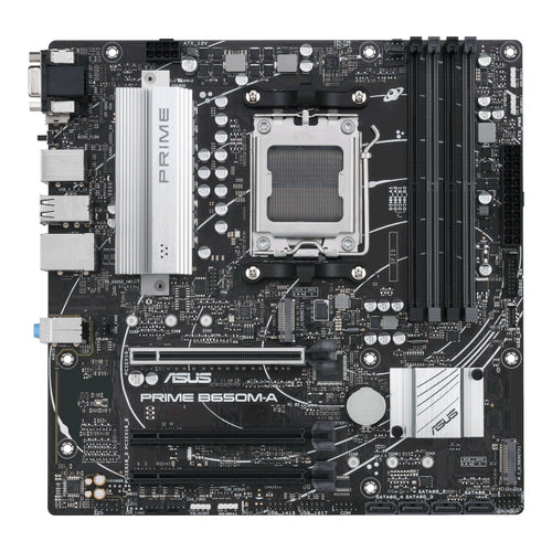 ASUS PRIME B650M-A – micro ATX AM5 bundkort – set ovenfra