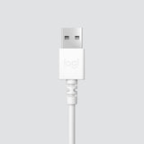 Logitech - H390 Wired Headset for PC/Laptop, Stereo Headphones with Noise Cancelling Microphone, USB-A WHITE
