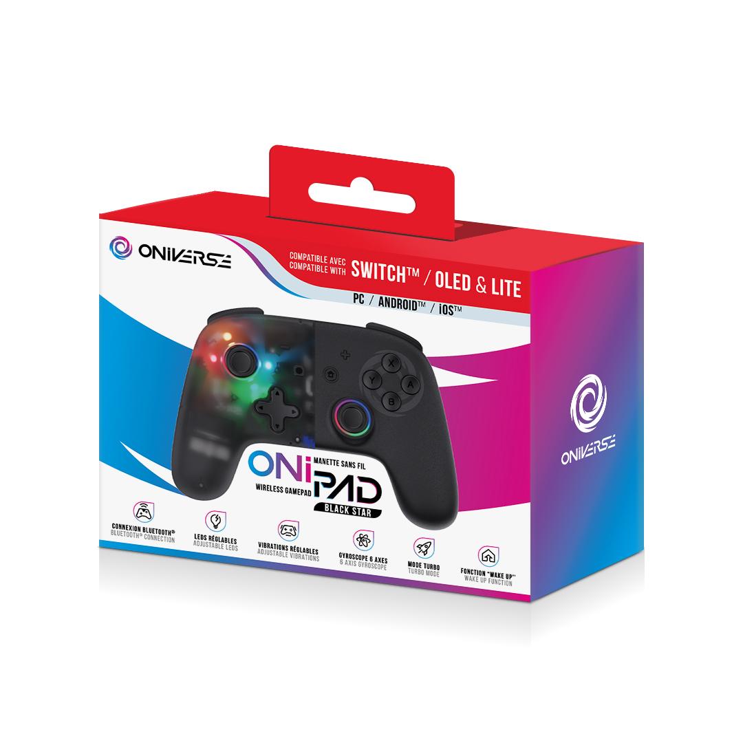 ONIVERSE - Bluetooth Controller for Nintendo Switch / PC / IOS / Android - Black Star ONIVERSE
