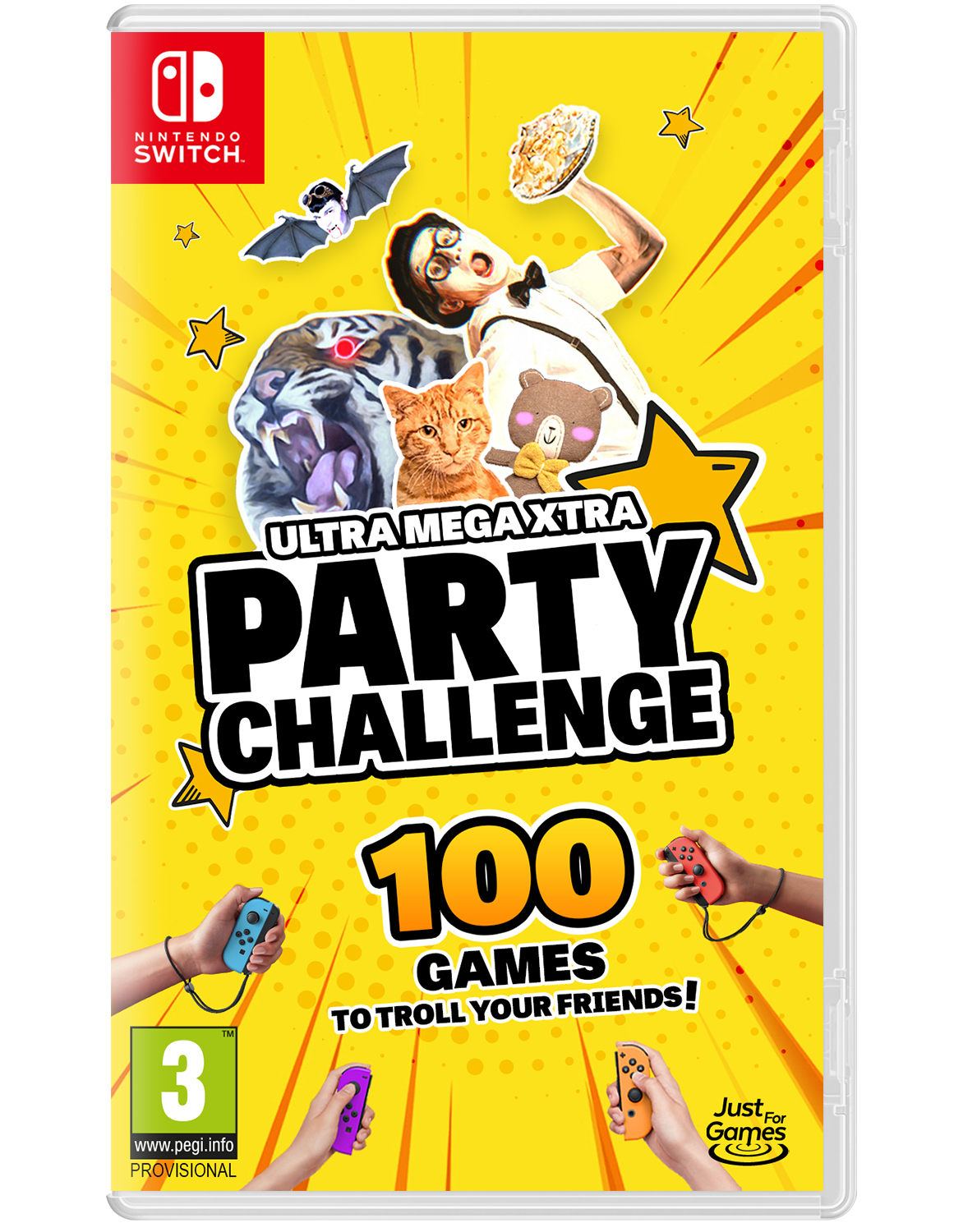 Ultra Mega Xtra Party Challenge – omslag til Nintendo Switch