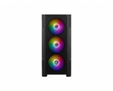 MSI MAG FORGE M100R – sort PC-kabinet – frontens tre ARGB-blæsere