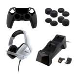 Nyko Deluxe Master Pak – tilbehørssæt til PlayStation 5 – tilbehør med controller vist som eksempel