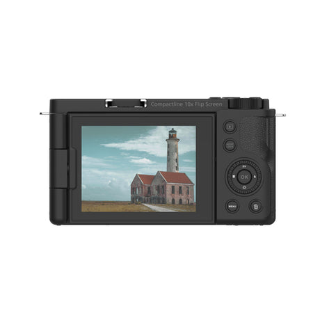 Rollei Compactline 10x Flip Screen – Drejelig skærm – Bagskærm og knapper