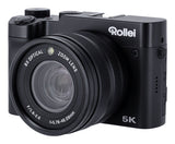 Rollei Powerflex X8 Dual Lens – Zoom- og selfiekamera – Hovedobjektiv og kamerahus i skrå vinkel