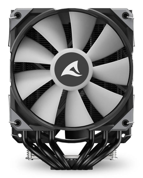 Sharkoon A60 RGB CPU-køler – sort, dual-tower, 159 mm