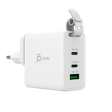 j5create – 65 W GaN USB-rejseoplader med stikadaptere – EU-stikadapter