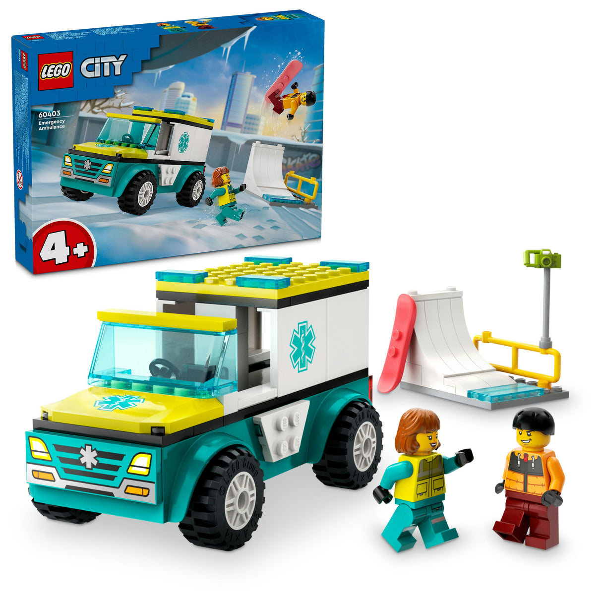 LEGO City - Emergency Ambulance and Snowboarder (60403) LEGO