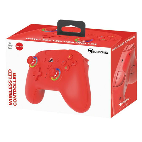 Subsonic Wireless Led Controller Red – Nintendo Switch