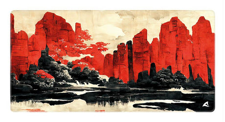 Sharkoon SKILLER SGP40 D11 musemåtte med røde klippeformationer