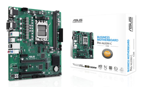 ASUS PRO A620M-C-CSM – bundkort set skråt med emballage