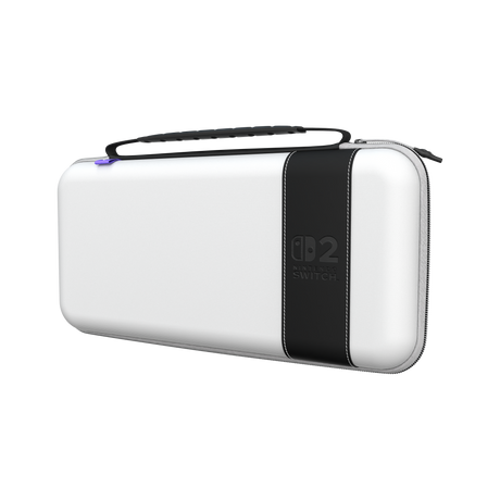 Turtle Beach PlayTrek – Switch 2-etui – Stellar White – hvidt rejseetui skråt forfra