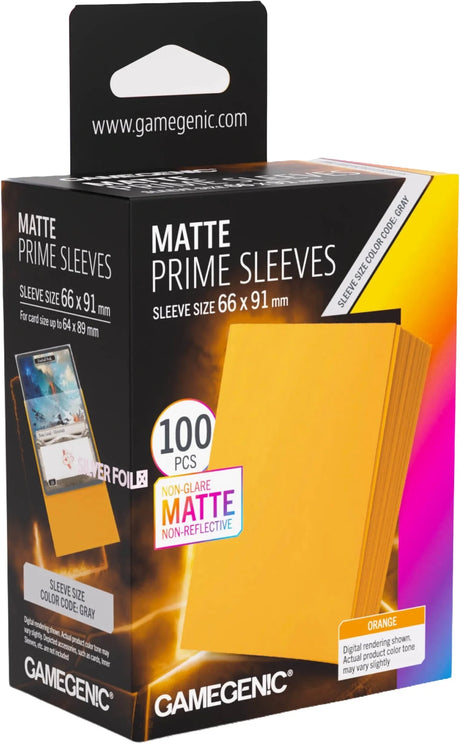 Gamegenic - Matte Prime Sleeves 100 pcs - Orange (GGS10156ML)