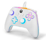 PowerA Advantage Lumectra kablet controller – hvid – Xbox/PC – skråt fra siden