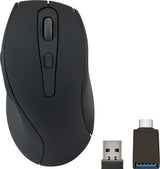 Speedlink - AXON Silent & Antibacterial Rechargeable Mouse - Wireless, USB-A/-C, rubber-black Speedlink