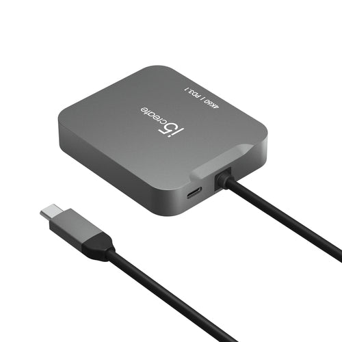 j5create JCD3191-N – 4K60 USB-C-rejseadapter – 10 Gbit/s – adapter med fast USB-C-kabel