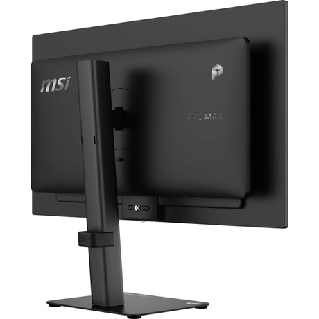 MSI PRO MAX 271QPX14G – 26,5″ QD-OLED-skærm, 144 Hz – bagside set skråt
