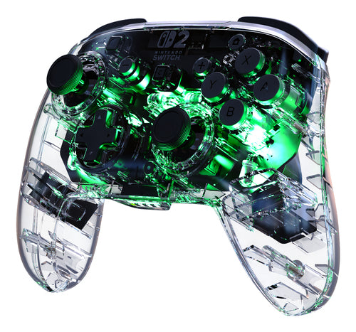 Turtle Beach Afterglow Clear Wireless – Switch-controller – Set skråt med grønt lys